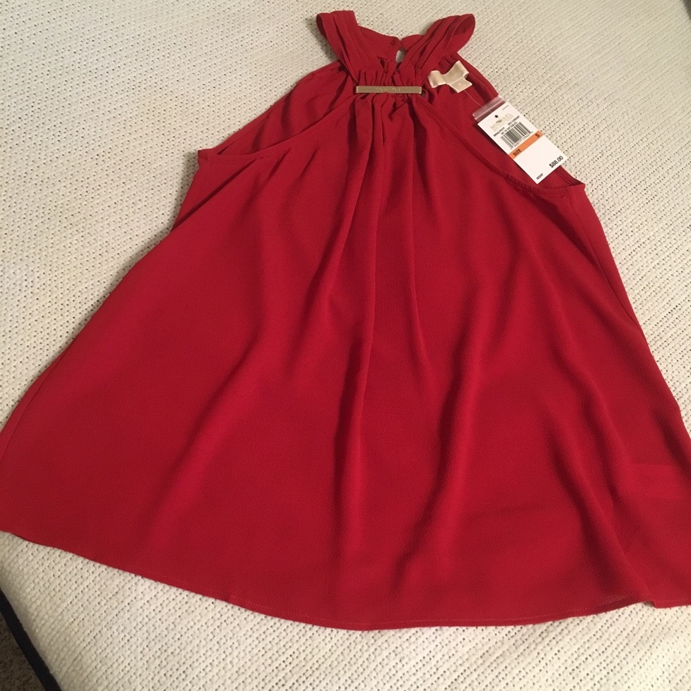 Michael Kors NWT red halter top size S
